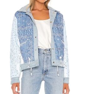 Blank NYC, reversible paisley patchwork jacket, XS
